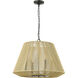 Sterling 6 Light 24.3 inch Matte Black Indoor Pendant Ceiling Light